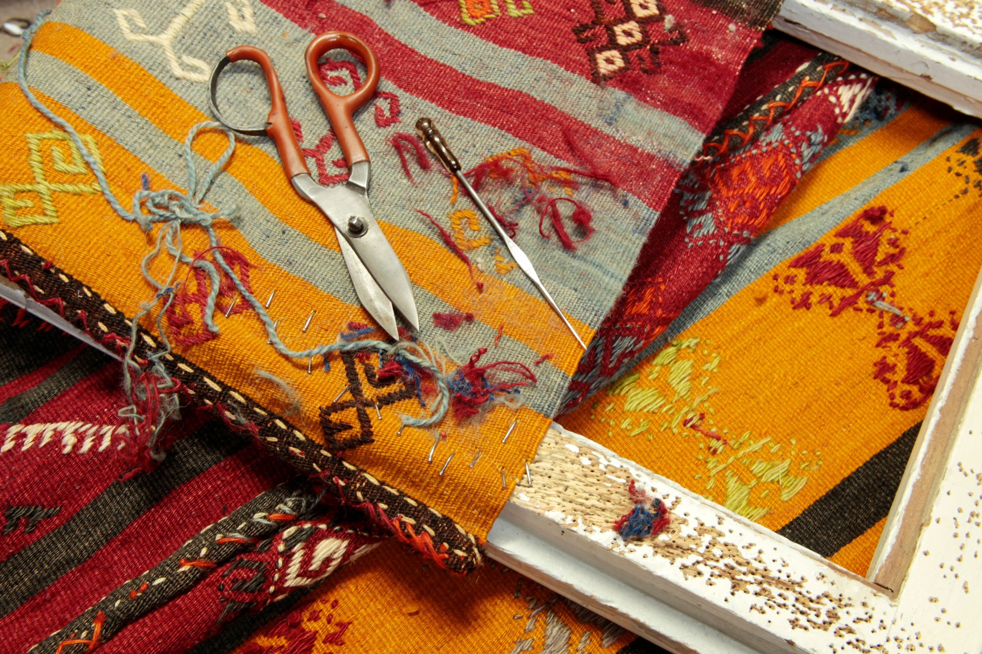 Rug repairing process